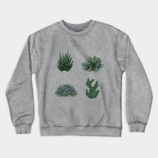 Succulents Crewneck Sweatshirt by ElizeValen